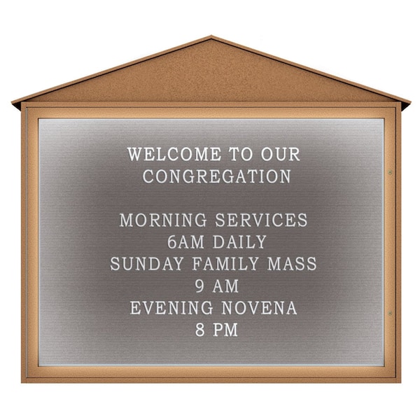 Indoor Enclosed Combo Board, 72"x36", Bronze Frame/White Porc & Burgundy